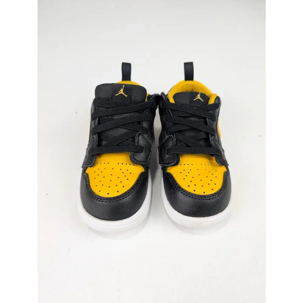 Nike Air Jordan 1 Toddler 8 Low ALT Black Yellow Ochre' Sneakers